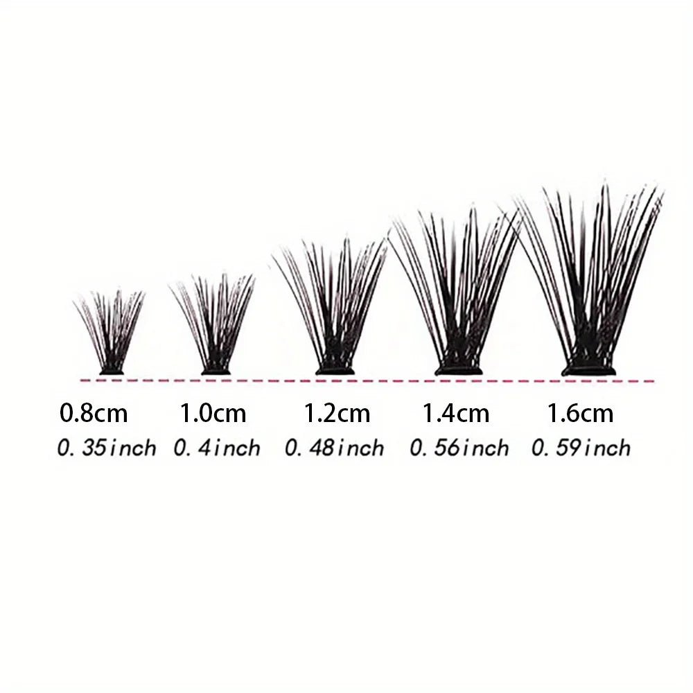 3Boxes(600pcs) Lash Clusters D Curl Cluster Lashes DIY Lash Extensions 8-16mm Individual Lashes Wispy Eyelash Clusters