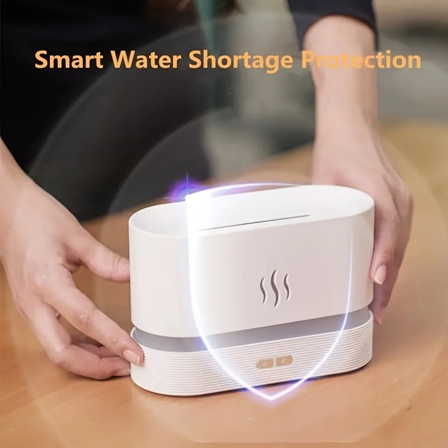 1pc Flame Effect Humidifier - Soothing Warm Light, Air Purifier & Cool Mist USB Diffuser - Stylish Aesthetic Decor for Fall Win
