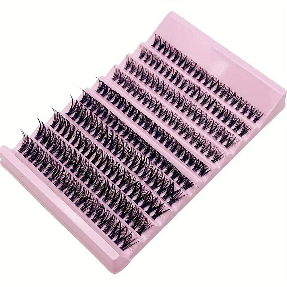 3Boxes(600pcs) Lash Clusters D Curl Cluster Lashes DIY Lash Extensions 8-16mm Individual Lashes Wispy Eyelash Clusters