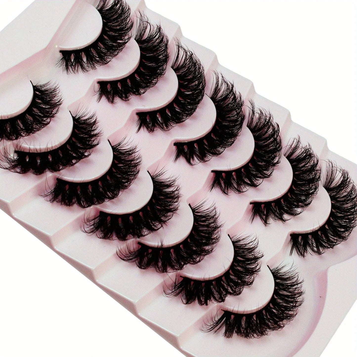 3Boxes(21Pairs) False Eyelashes Wispy Lashes Natural Look Fake Eyelashes Cat Eye Lashes Fake Fluffy Strip False Lashes Pack