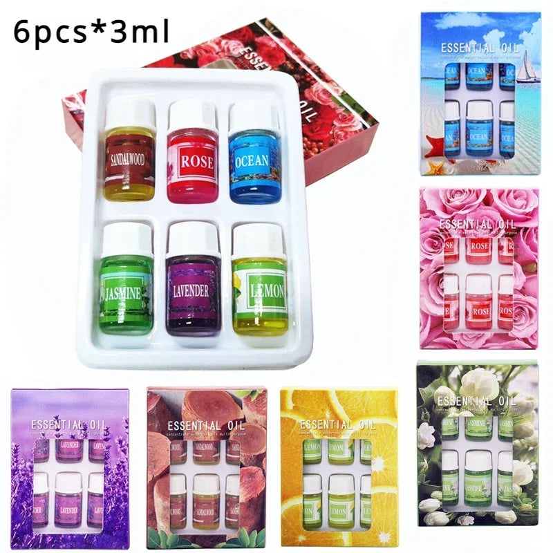 6pcs Plant Water Soluble Parfum Essential Oils For Humidifier Air Purifier Incense Perfume Aroma Diffuser Fragrance Humidifier