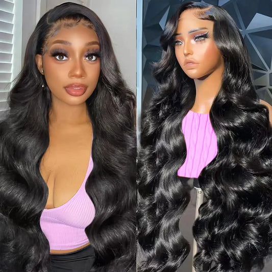 13x4 And 13x6 Lace Front Wig 200 HD Transparent Lace Frontal Human Hair Wig Body Wave PrePlucked