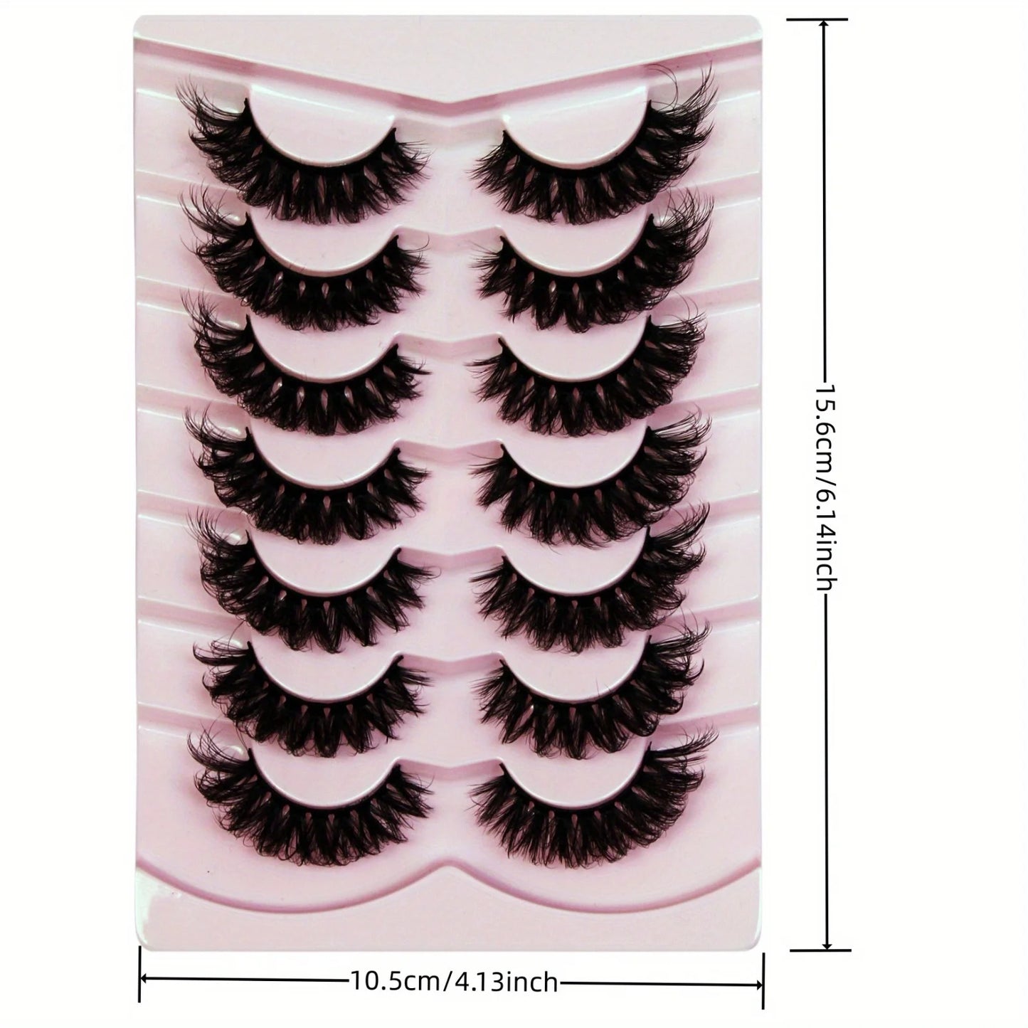 3Boxes(21Pairs) False Eyelashes Wispy Lashes Natural Look Fake Eyelashes Cat Eye Lashes Fake Fluffy Strip False Lashes Pack