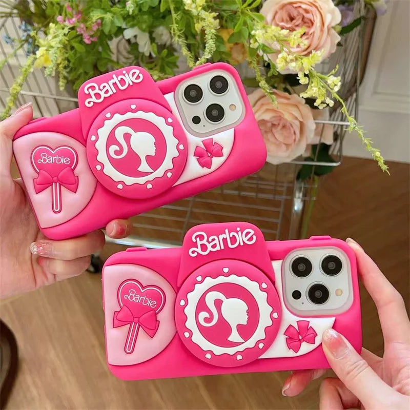Barbie 3D Pink Silicone iPhone Case