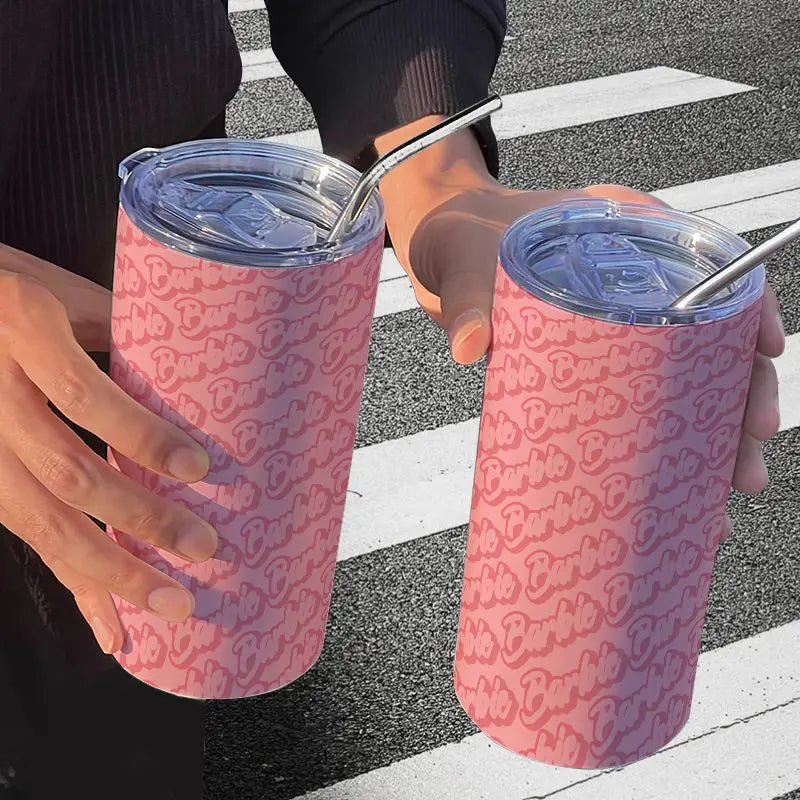 Barbie Stainless Steel Cup (Straw Included)