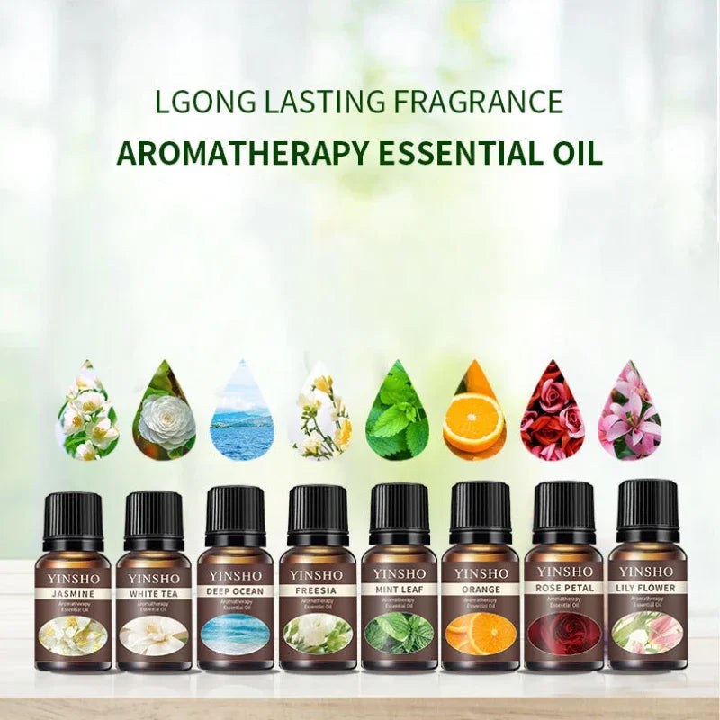 8 Bottles 10ml Oil Soluble Essential Oil Air Freshening Diffuser Stone Candle Specialty Botanical Essential Oil Candle Scents