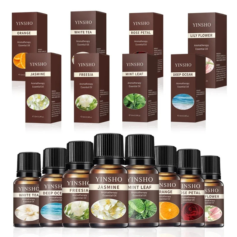 8 Bottles 10ml Oil Soluble Essential Oil Air Freshening Diffuser Stone Candle Specialty Botanical Essential Oil Candle Scents