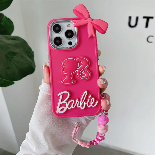 Fashion Girls Pink Silicone Barbie Case