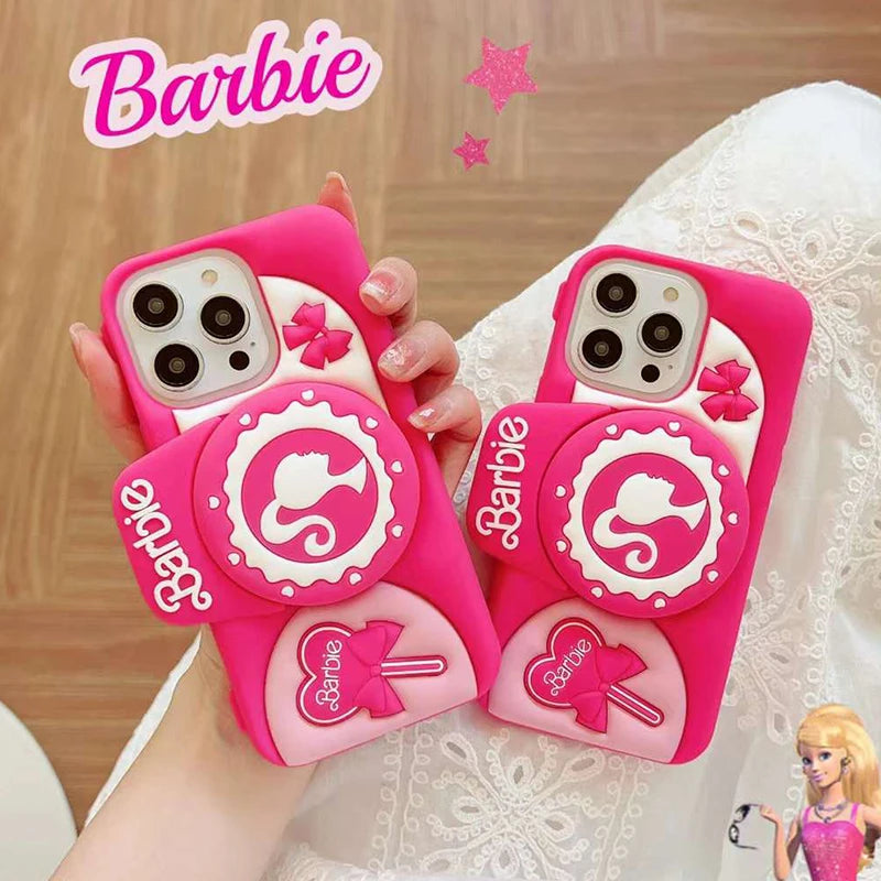 Barbie 3D Pink Silicone iPhone Case