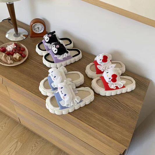 2024 New Spring and Summer Hangyodon Slippers Cartoon Cute Men and Women Home Anti Slip Eva Thick Sole Couple Style Slippers