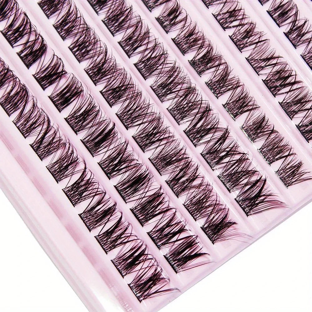 3Boxes(360pcs) Lash Clusters Cluster Lashes 8-16mm Individual Lashes Natural Look D Curl Fluffy Cluster Lashes DIY Eyelash