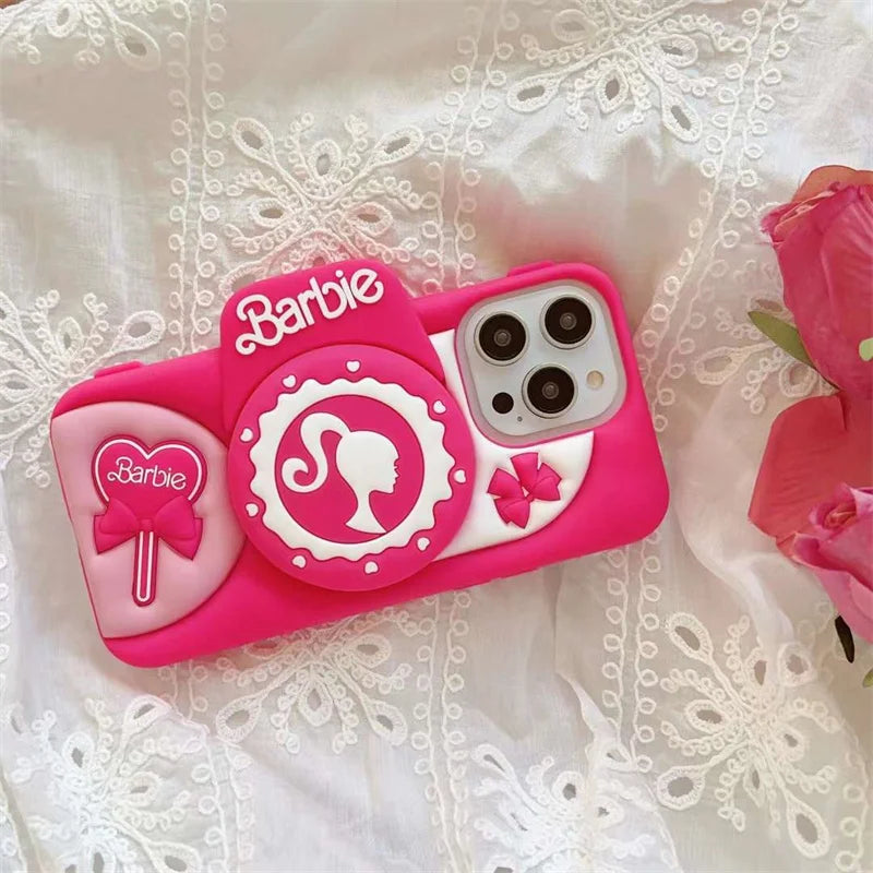 Barbie 3D Pink Silicone iPhone Case