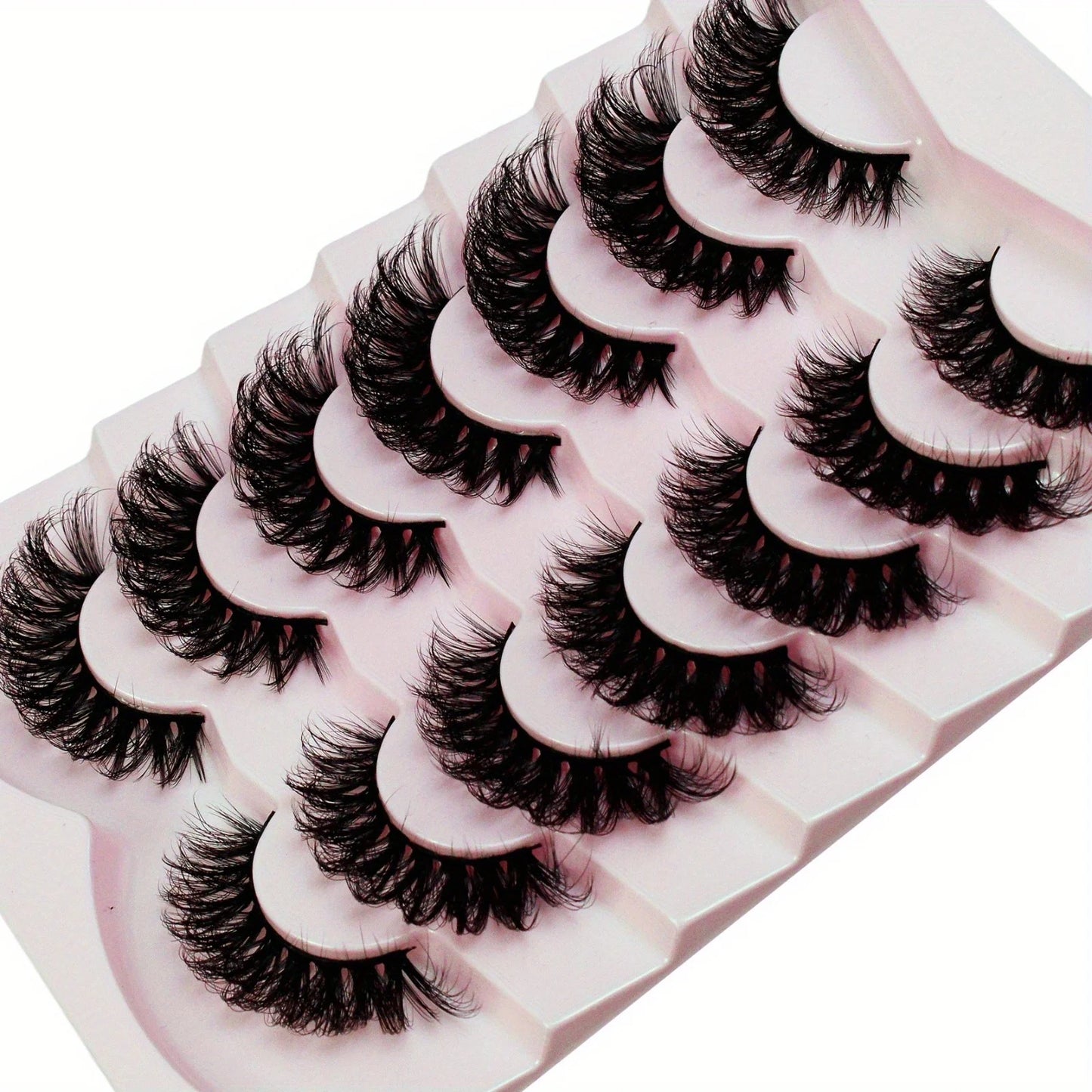 3Boxes(21Pairs) False Eyelashes Wispy Lashes Natural Look Fake Eyelashes Cat Eye Lashes Fake Fluffy Strip False Lashes Pack