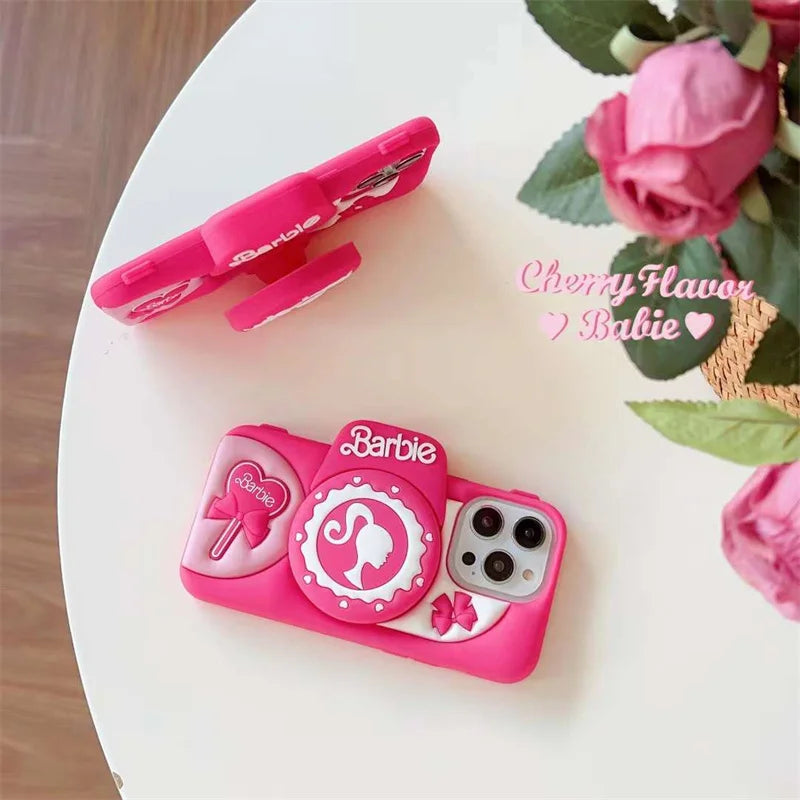 Barbie 3D Pink Silicone iPhone Case
