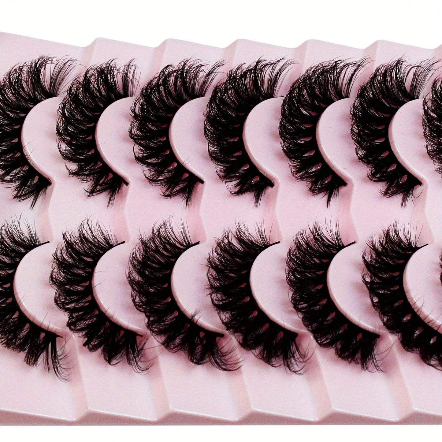 3Boxes(21Pairs) False Eyelashes Wispy Lashes Natural Look Fake Eyelashes Cat Eye Lashes Fake Fluffy Strip False Lashes Pack