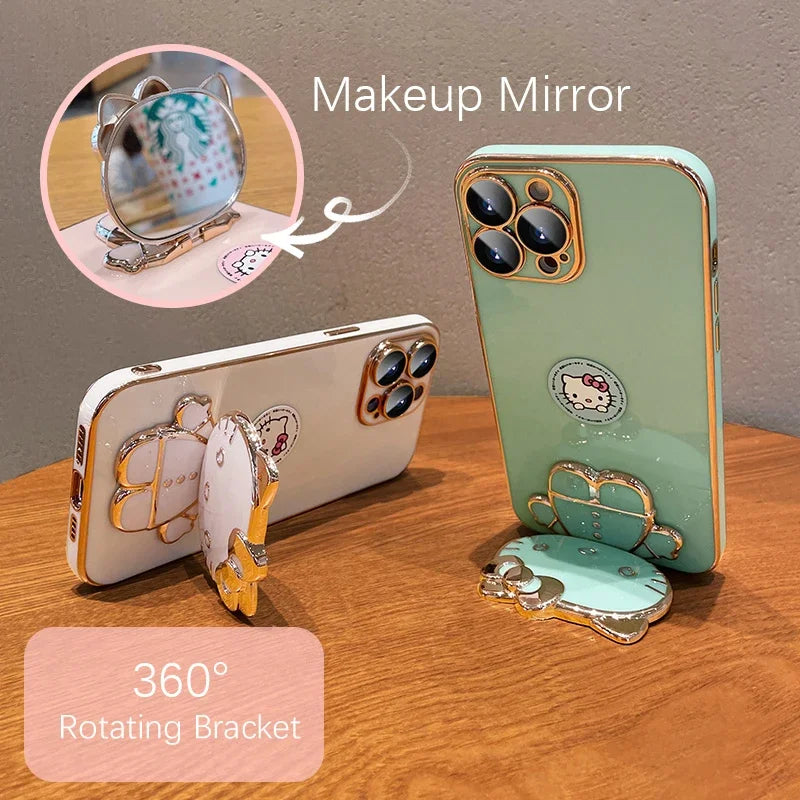 Hello Kitty Mirror Bracket Holder Case